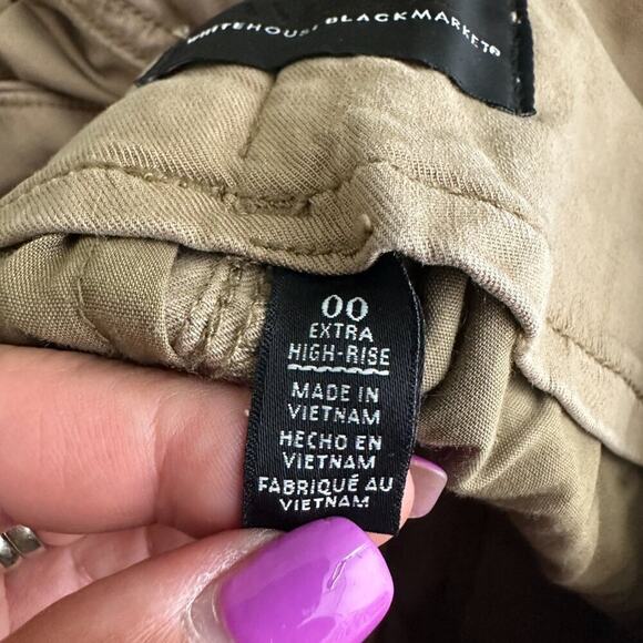 2/$30 White House Black Market Extra High-Rise Tapered Ankle Cargo Pants #A0140 - Picture 8 of 10